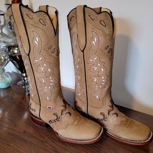 Rockin Leather Cowgirl Boots